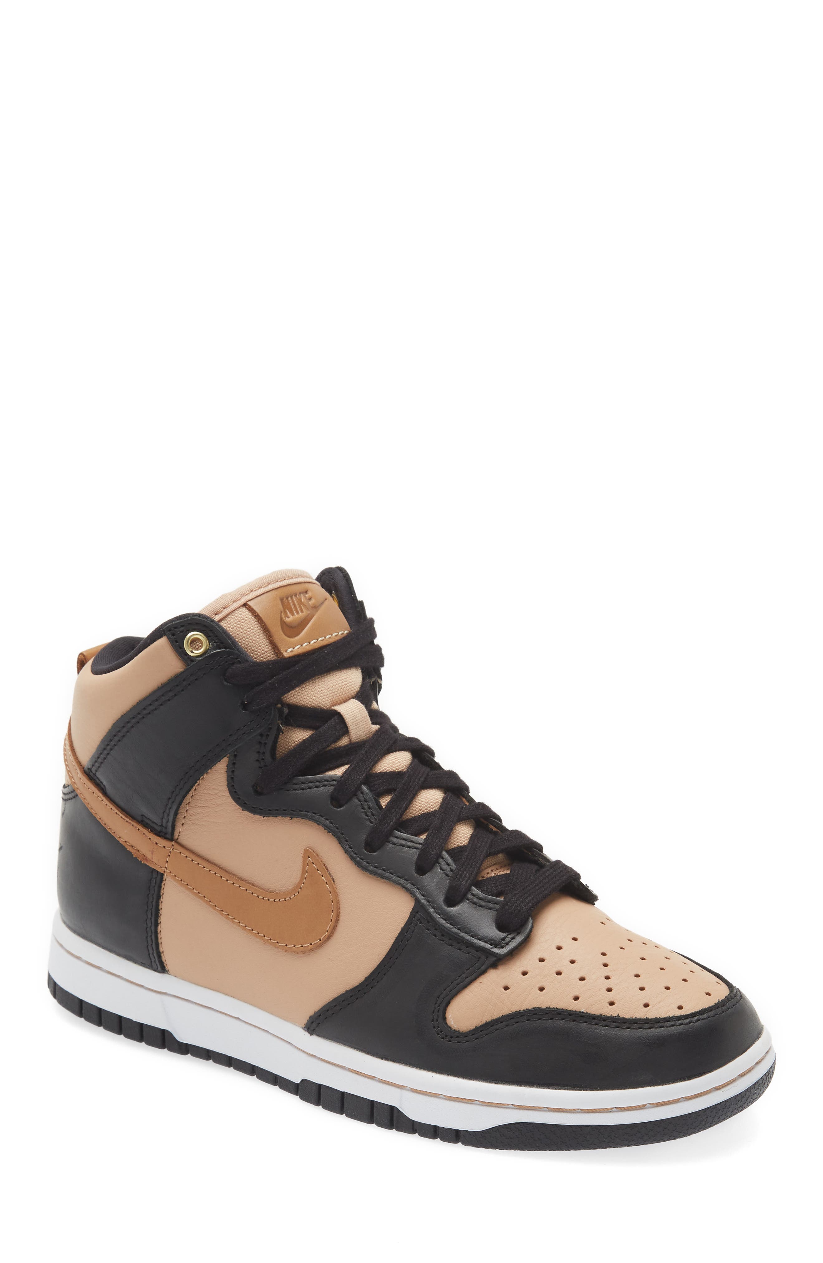 Dunk High LXX Basketball Sneaker, Main, color, BLACK/ FLAX/ TAN/ WHITE