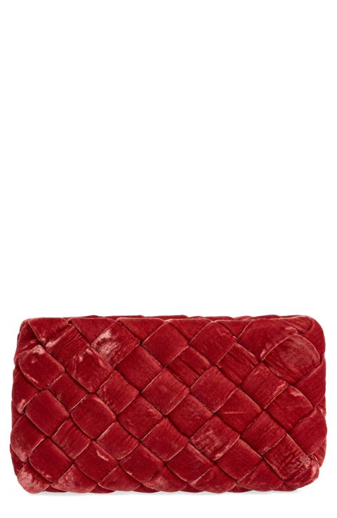 Aviva Puffy Woven Clutch