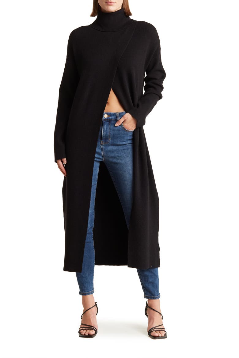 Brenda Turtleneck Maxi Dress, Main, color, BLACK