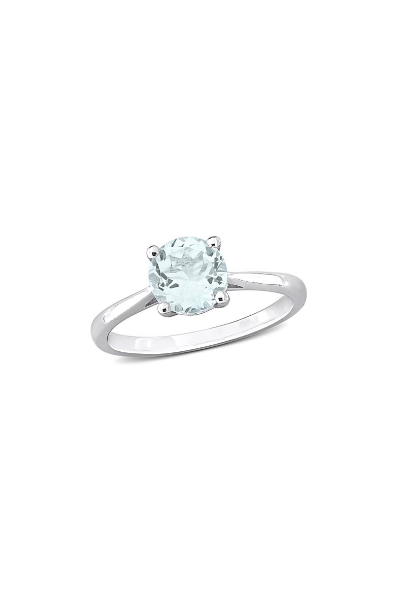 Aquamarine Solitaire Ring, Main, color, BLUE