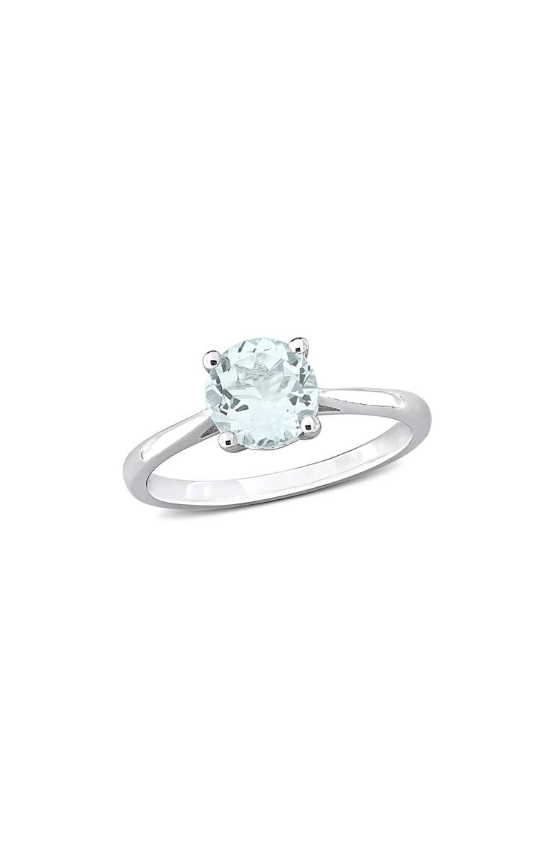 DELMAR Aquamarine Solitaire Ring, Main, color, Blue