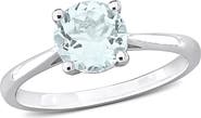 DELMAR Aquamarine Solitaire Ring