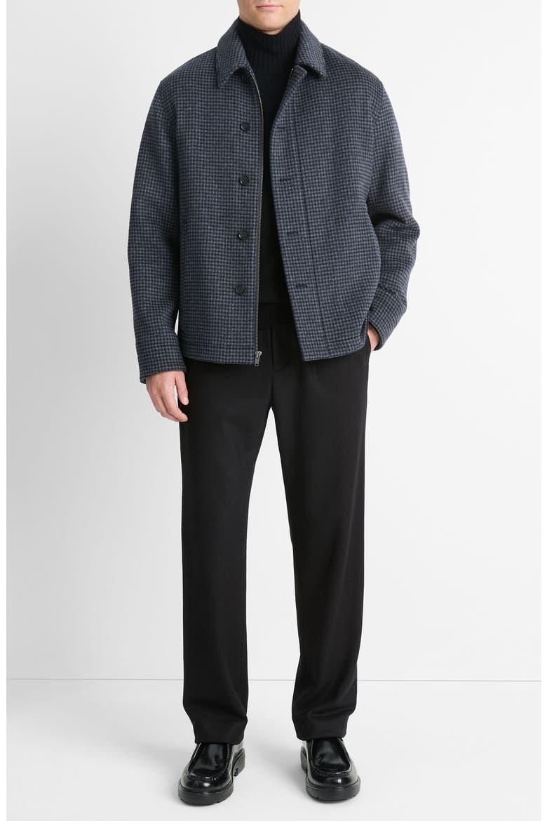 Houndstooth Wool Blend Deck Jacket, Alternate, color, COASTAL/ GREY