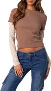 EDIKTED Mood Layered Long Sleeve T-Shirt