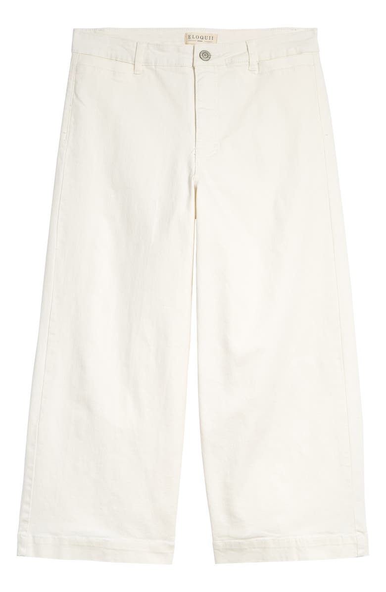 ELOQUII High Waist Crop Wide Leg Jeans, Alternate, color, 