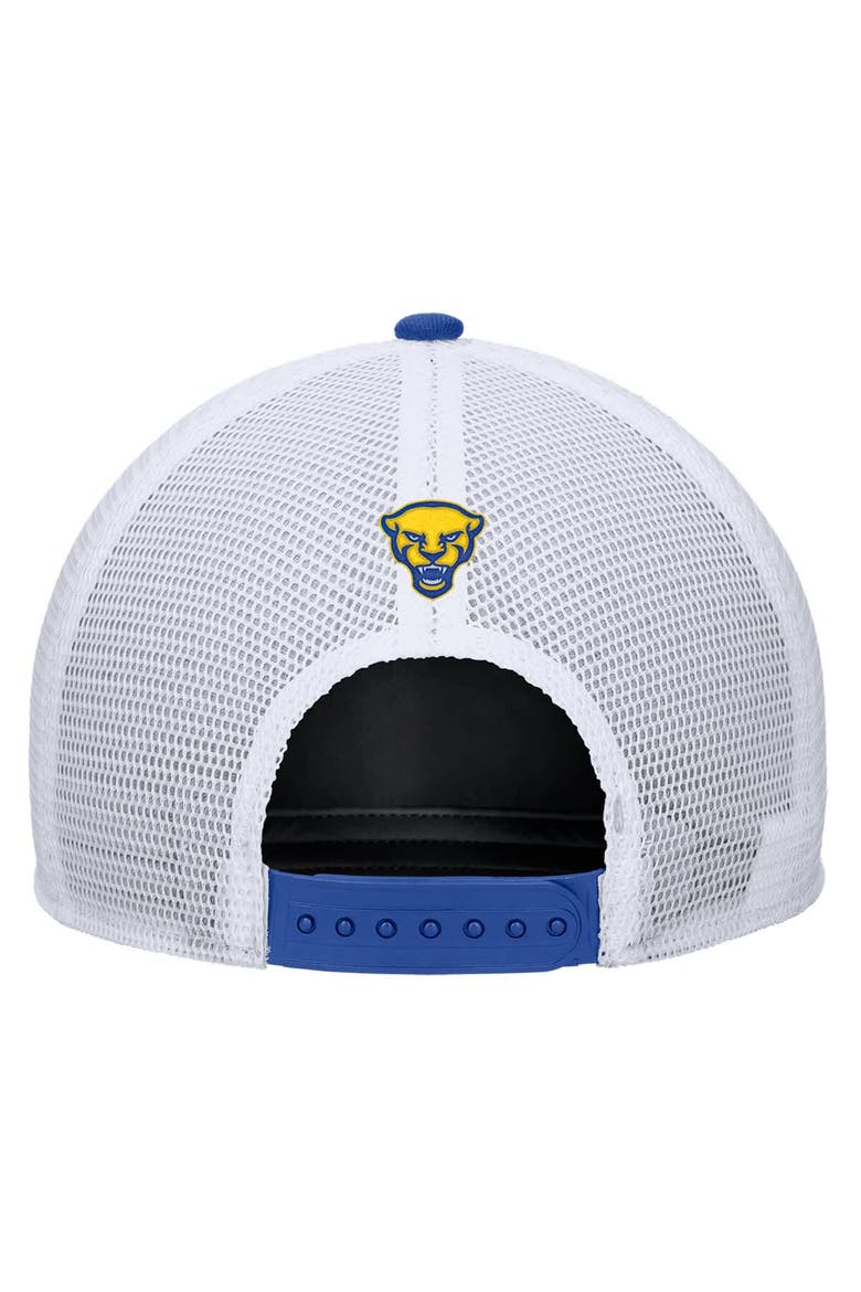 Men's Nike Royal Pitt Panthers 2025 On-Field Rise Trucker Performance Adjustable Hat, Alternate, color, Royal