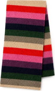SAACHI Multicolored Striped Knit Scarf