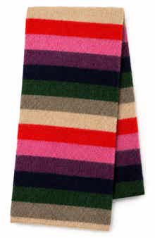 Multicolored Striped Knit Scarf
