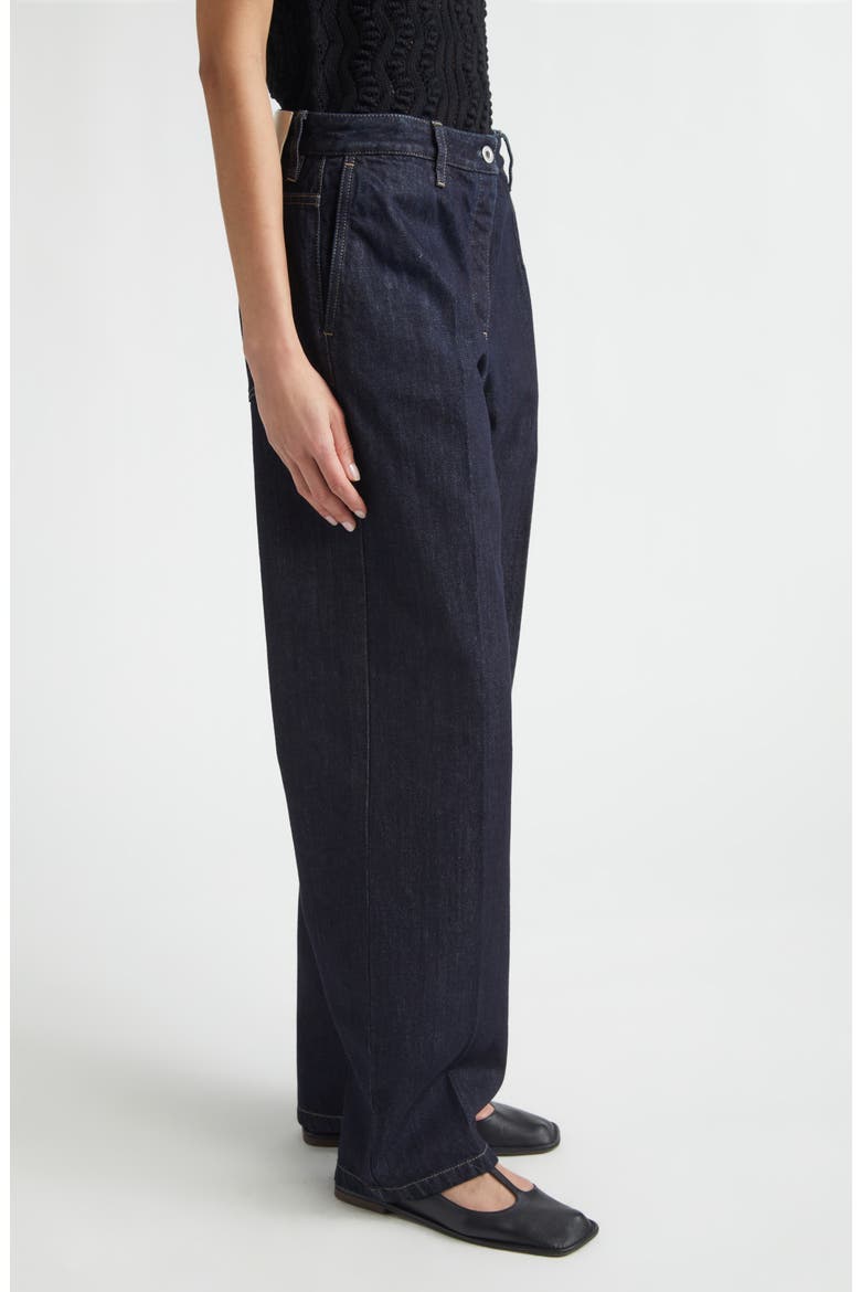 Pleated Straight Leg Jeans, Alternate, color, MAGNET
