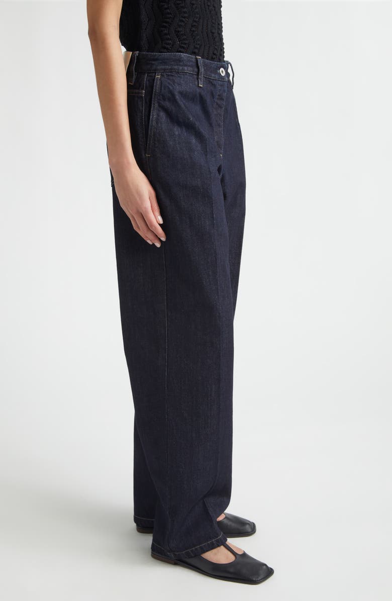 Jil Sander Pleated Straight Leg Jeans, Alternate, color, Magnet