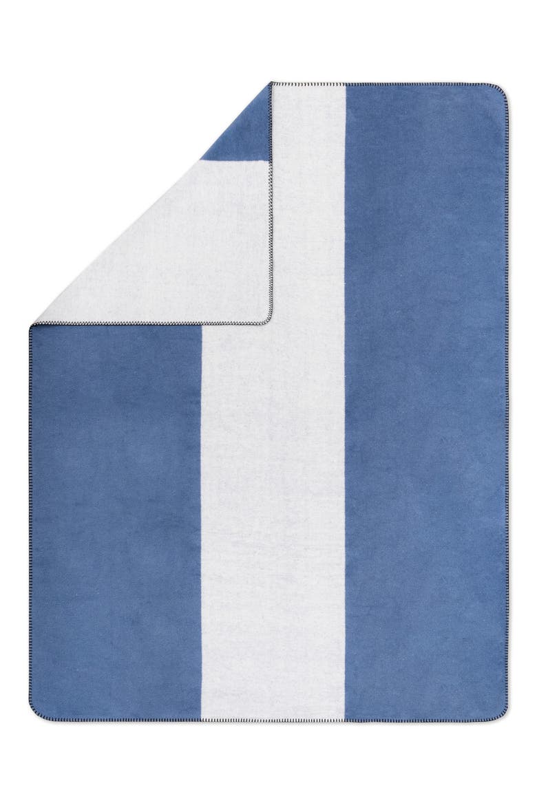 Cotton Blend Throw, Alternate, color, BLUE