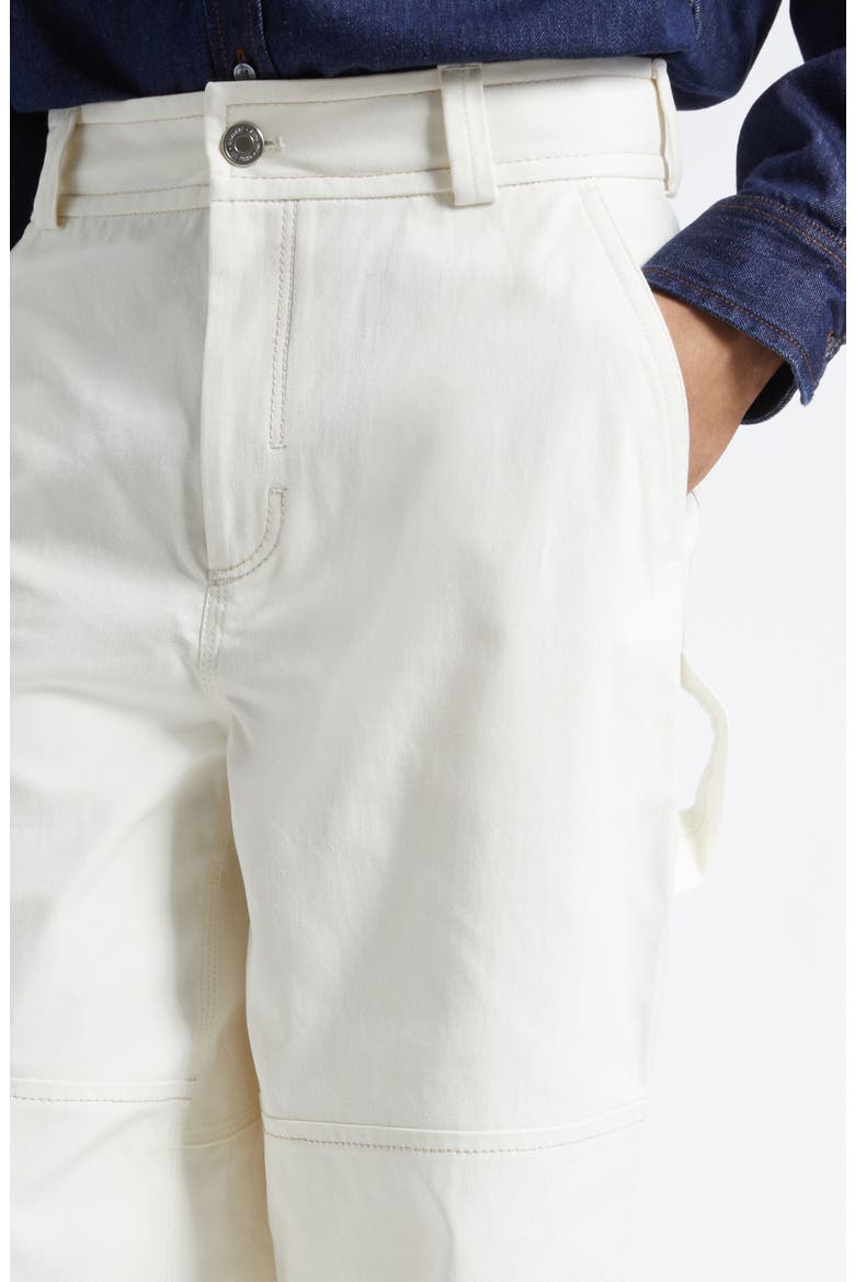 Cotton Worker Pants, Alternate, color, BLANC CREME