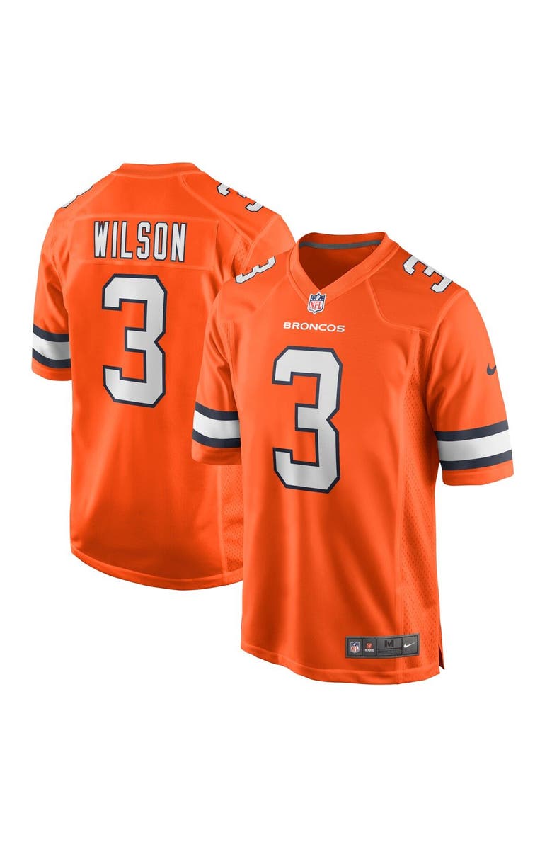 Nike Men's Nike Russell Wilson Orange Denver Broncos Alternate Game Jersey, Main, color,