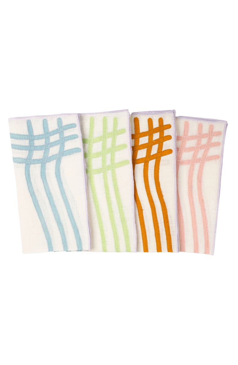 MISETTE Set of 4 Embroidered Napkins, Main, color,