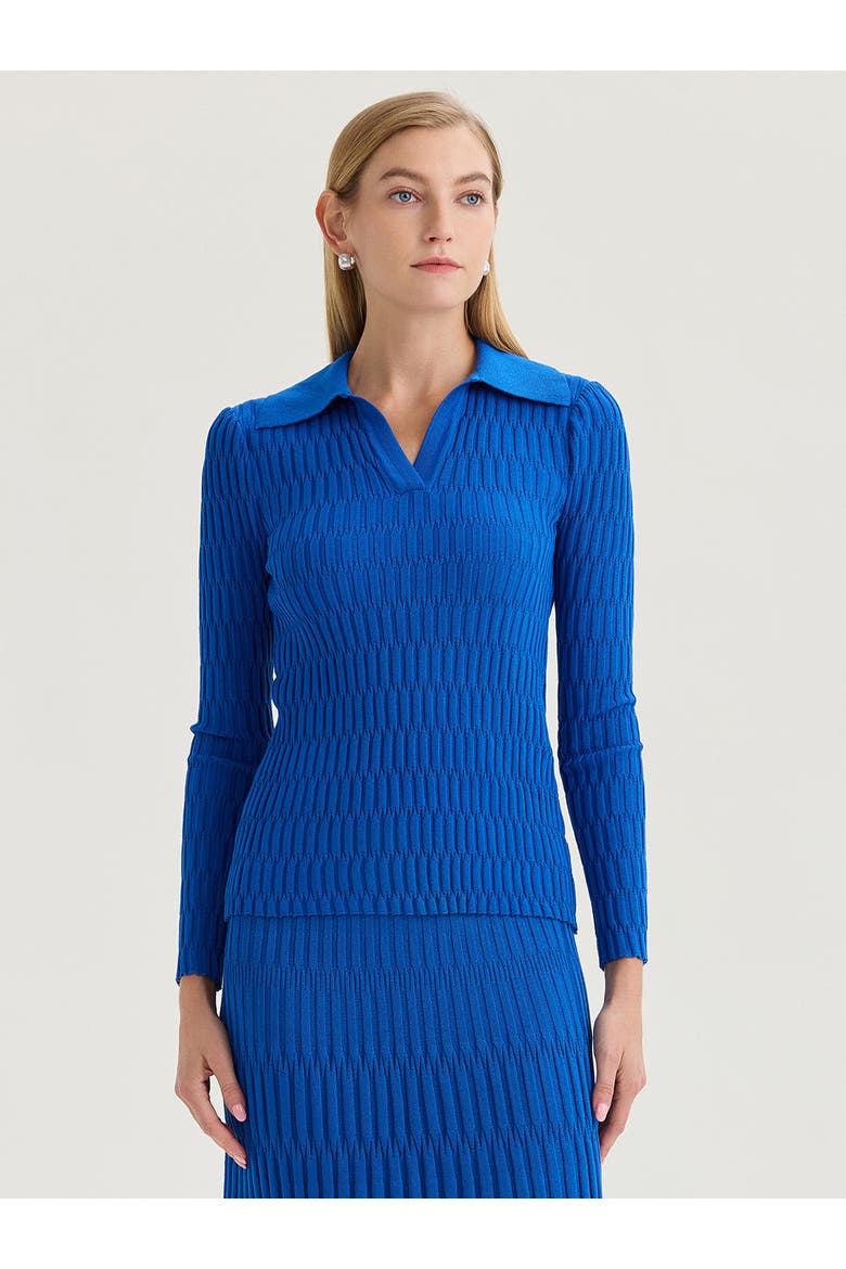Raised Geometric Soft Knit Tunic, Alternate, color, Aegean Blue