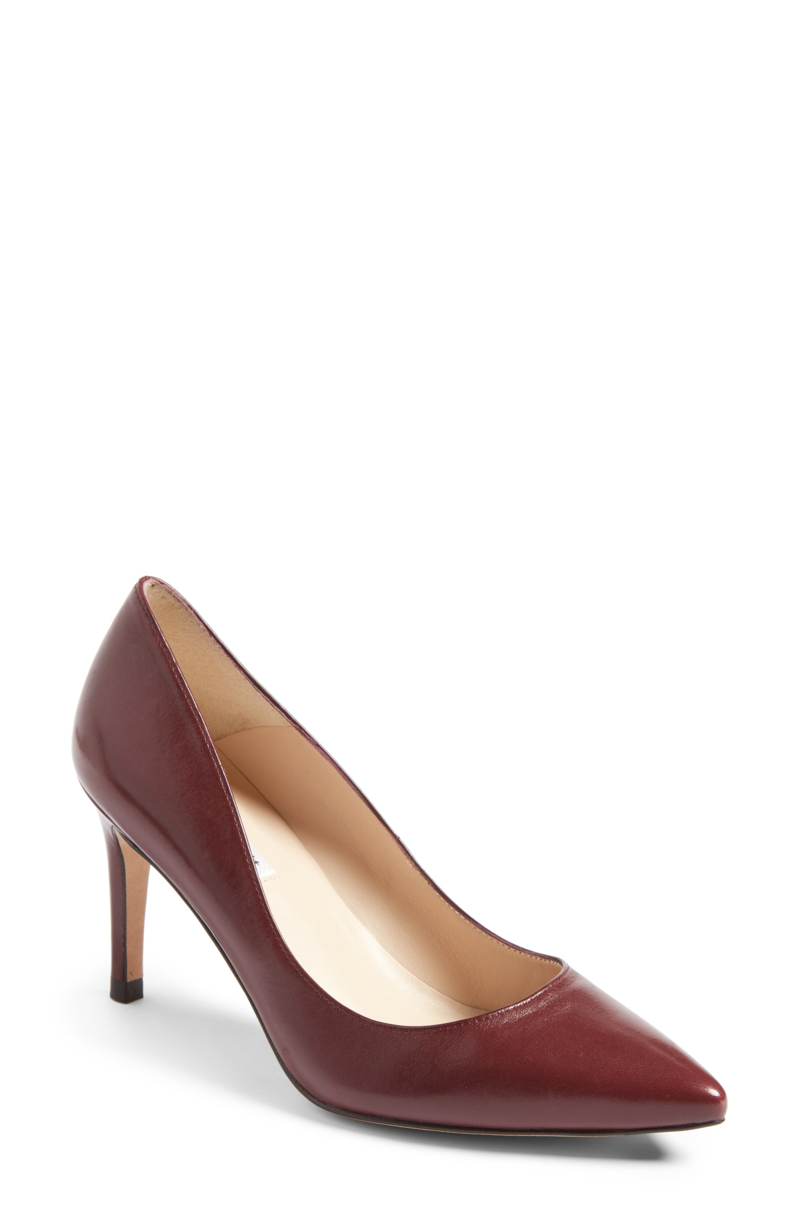 L.K. Bennett Florete Pump, Main, color, RED/ OXBLOOD