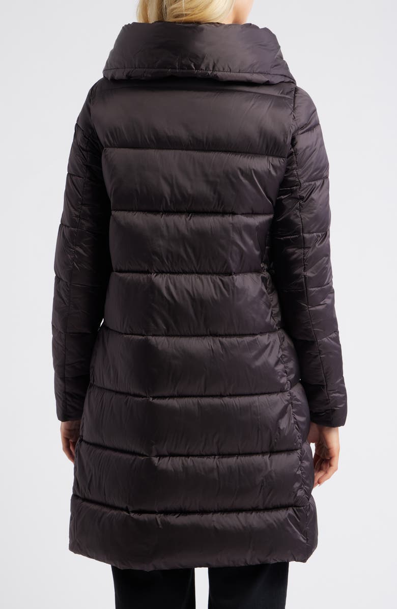 Save The Duck Lysa Water Repellent Hooded Puffer Jacket, Alternate, color, Brown Black