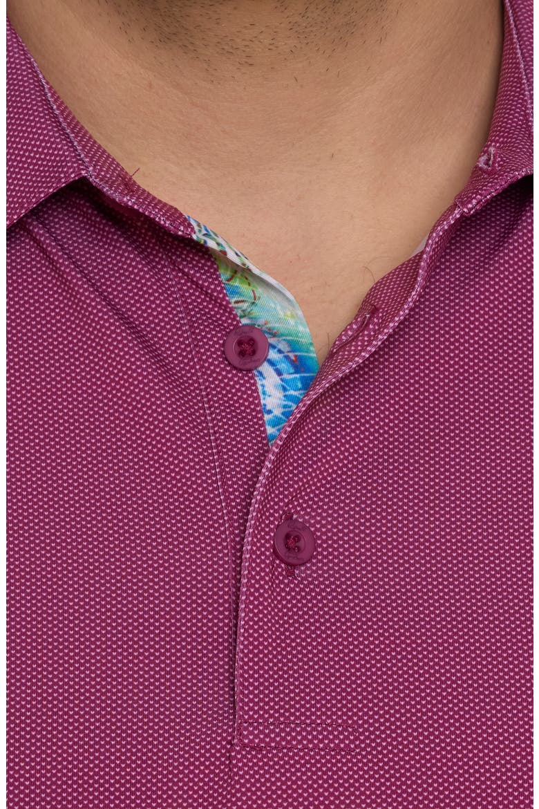 Alastor Microdot Bird's Eye Golf Polo, Alternate, color, BERRY