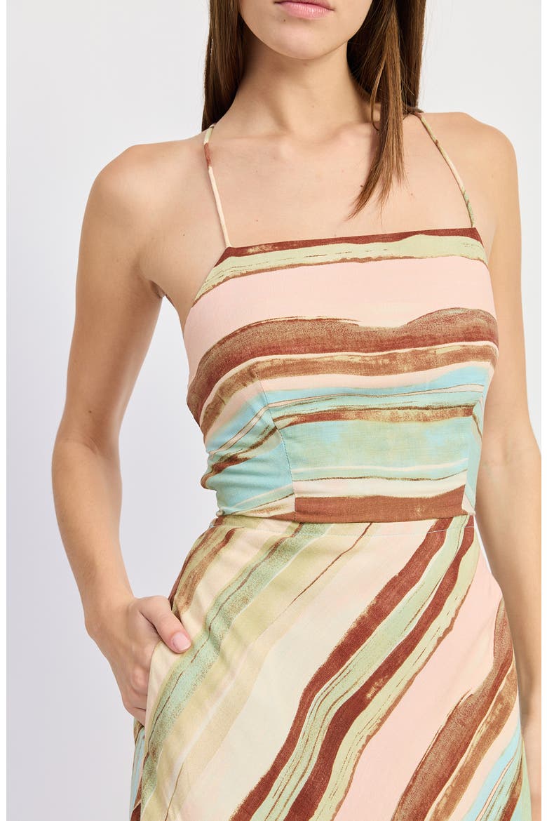 Lana Stripe Maxi Sundress, Alternate, color, BLUSH BROWN BLUE