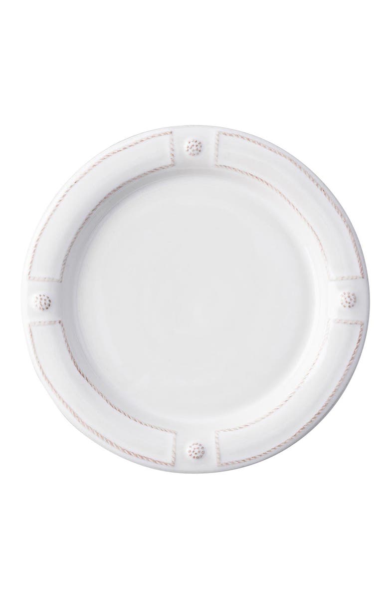 Juliska Berry & Thread French Panel Dinner Plate, Main, color, Whitewash