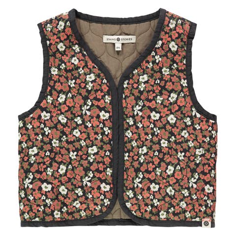 Reversible Floral Quilted Vest