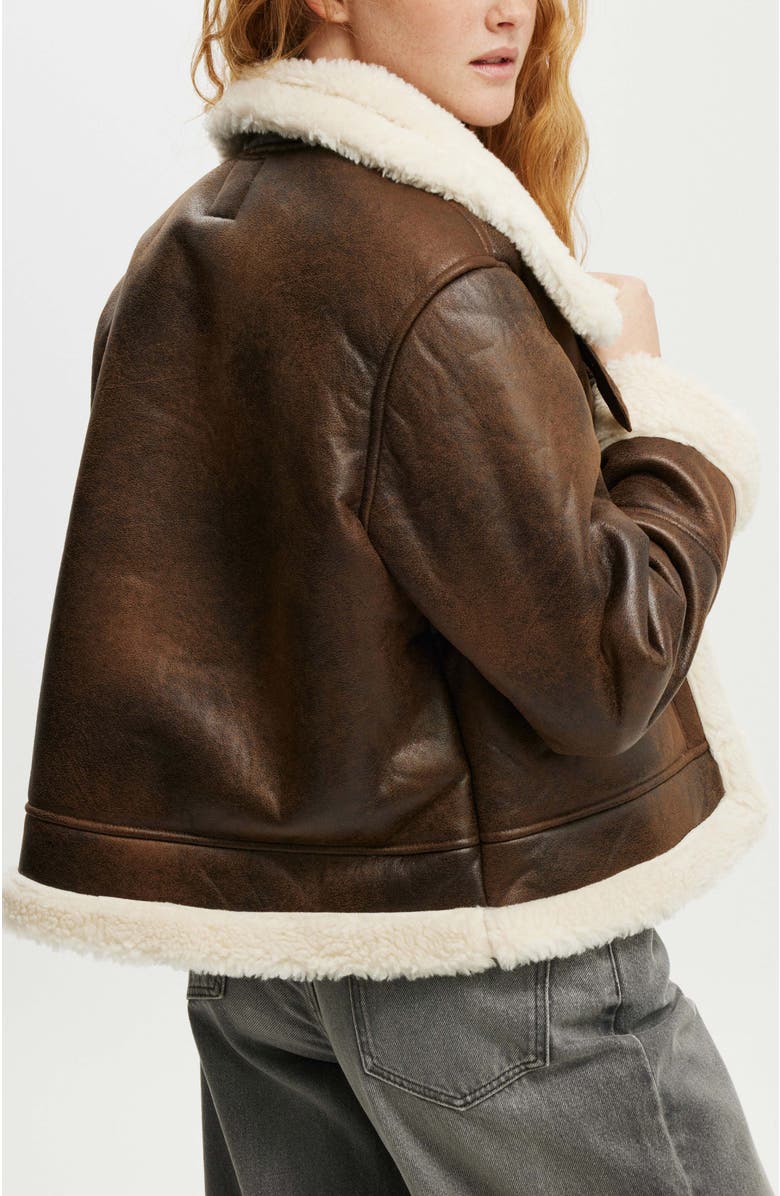 Cotton On Women's Dakota Faux Leather Jacket, Alternate, color, 