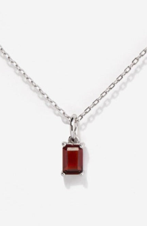 Silver Birthstone Necklace