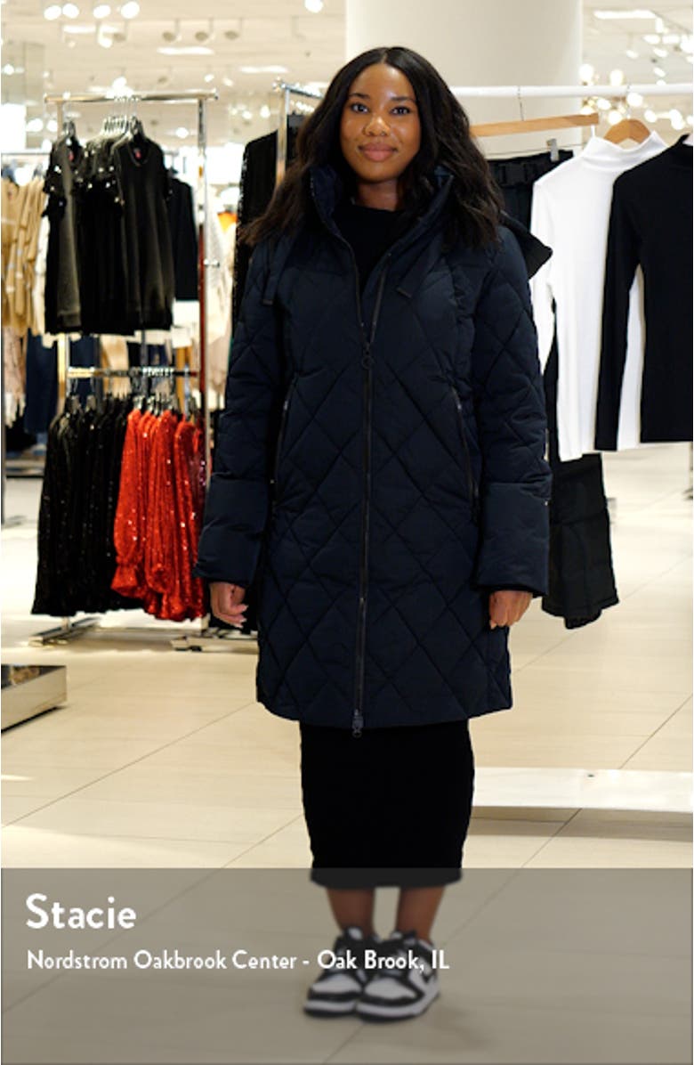 Diamond Quilted Longline Jacket, sales video thumbnail