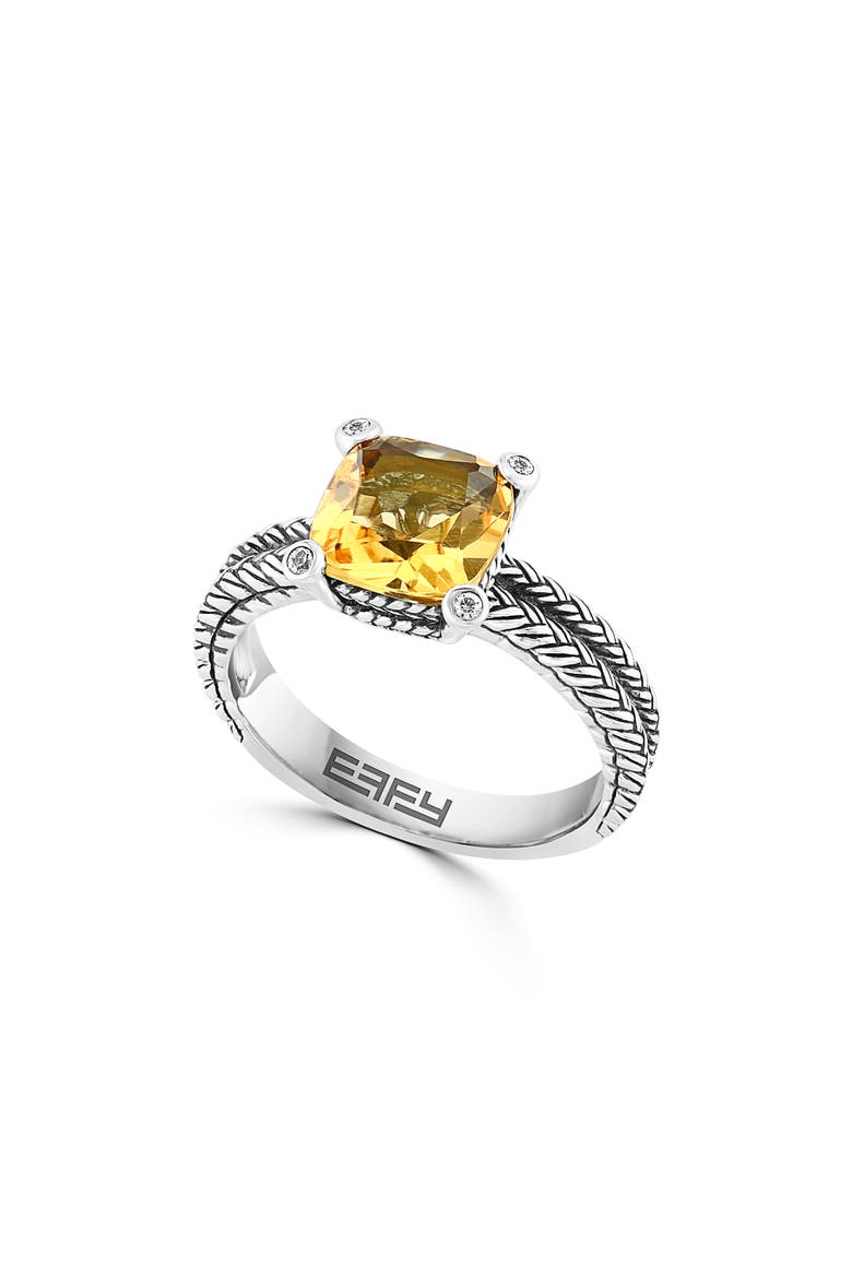 Citrine & White Topaz Ring, Main, color, YELLOW