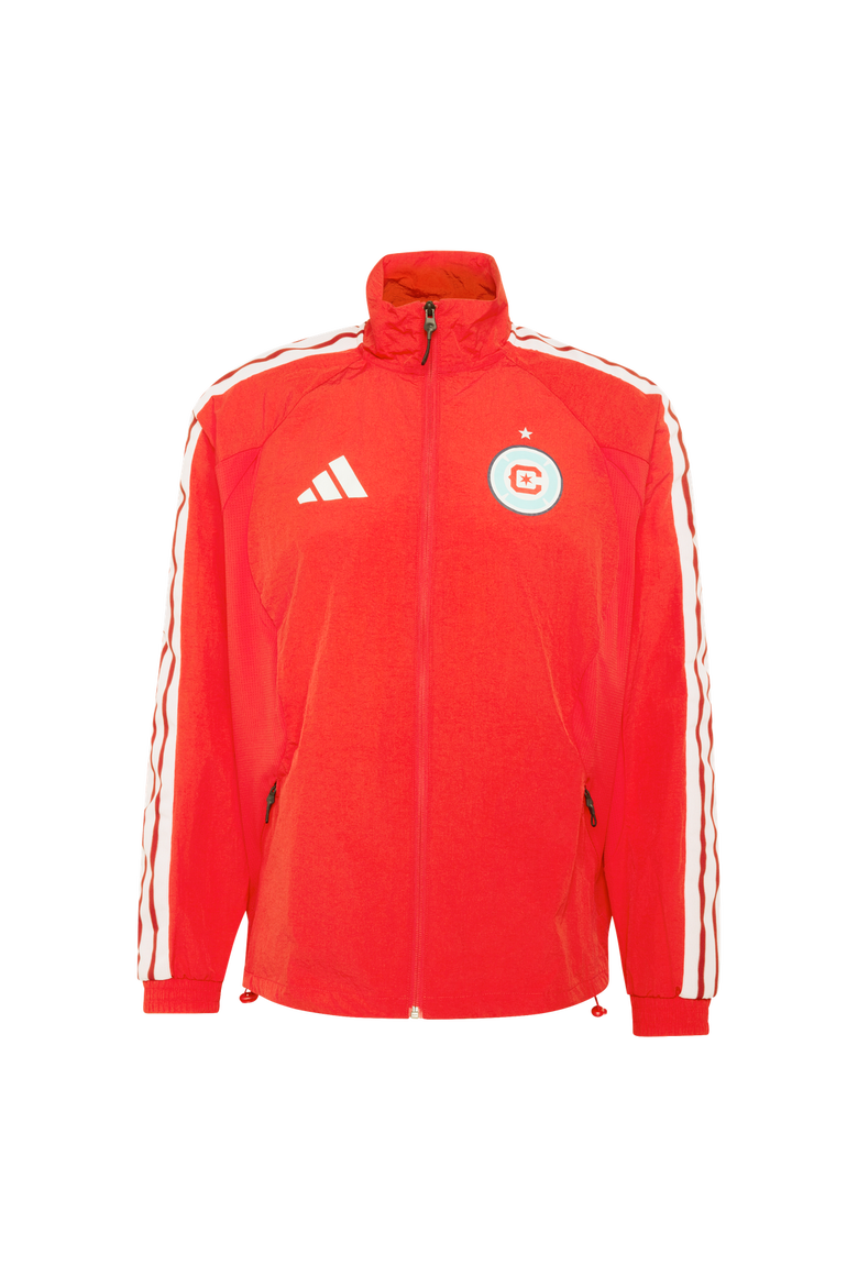 Men's adidas  Red Chicago Fire 2026 Anthem Raglan Full-Zip Jacket, Alternate, color, Red