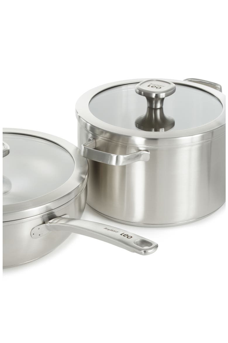 Leo Graphite 4-Piece Cookware Set, Alternate, color, SILVER