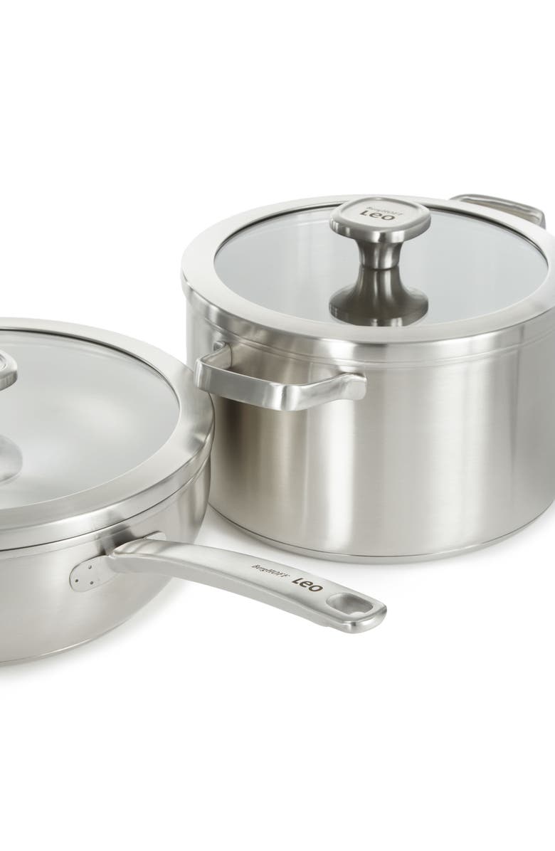 BergHOFF Leo Graphite 4-Piece Cookware Set, Alternate, color, Silver