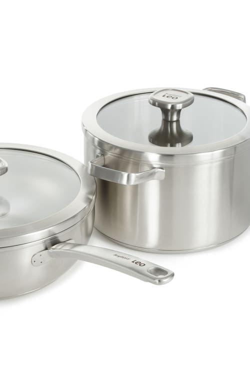 Berghoff Leo Graphite 4-piece Cookware Set In Silver