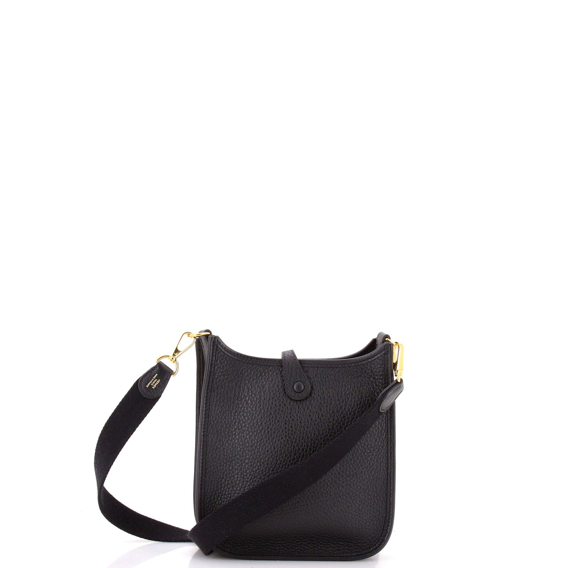 Pre-Owned Hermes Evelyne Bag Gen III Clemence TPM, Alternate, color, Noir