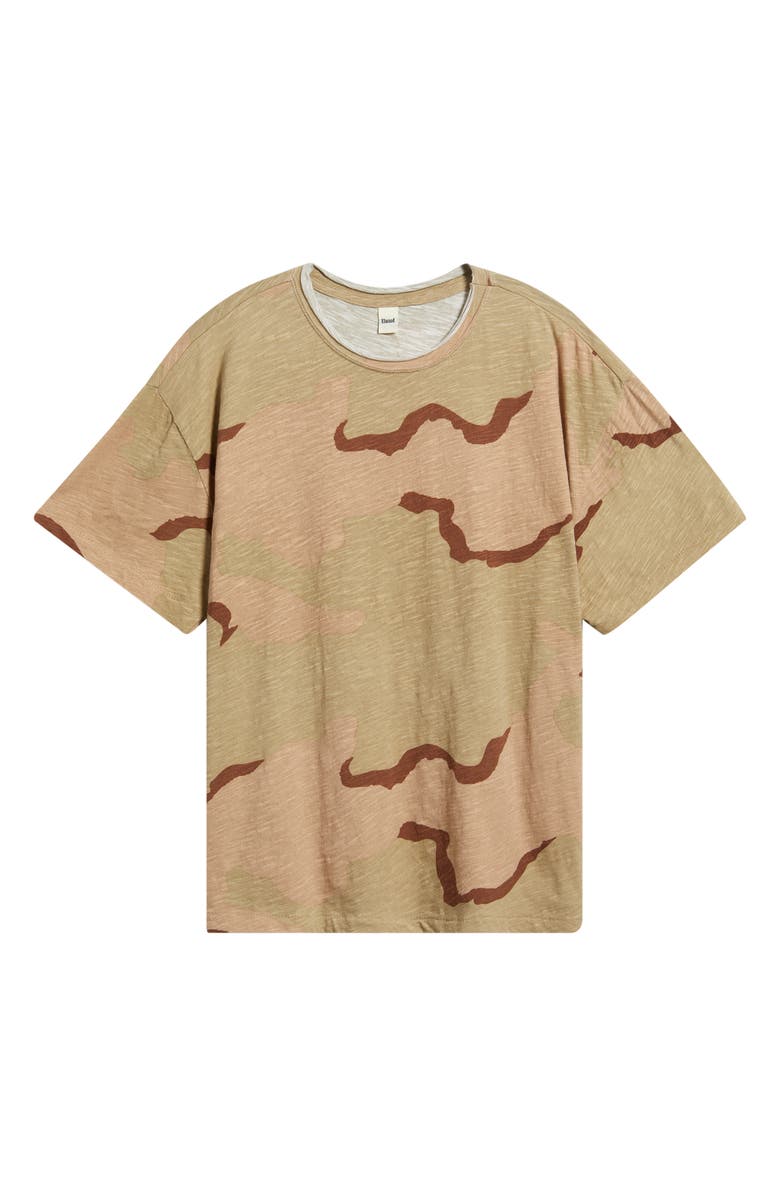 Elwood Slub Print Cotton Crewneck T-Shirt, Alternate, color, Sand Camo