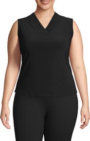 Anne Klein Triple Pleat Sleeveless Top
