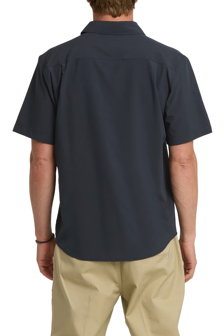 Ridgeport Regular Fit Short Sleeve Performance Button-Up Shirt, Alternate, color, ANTHRACITE