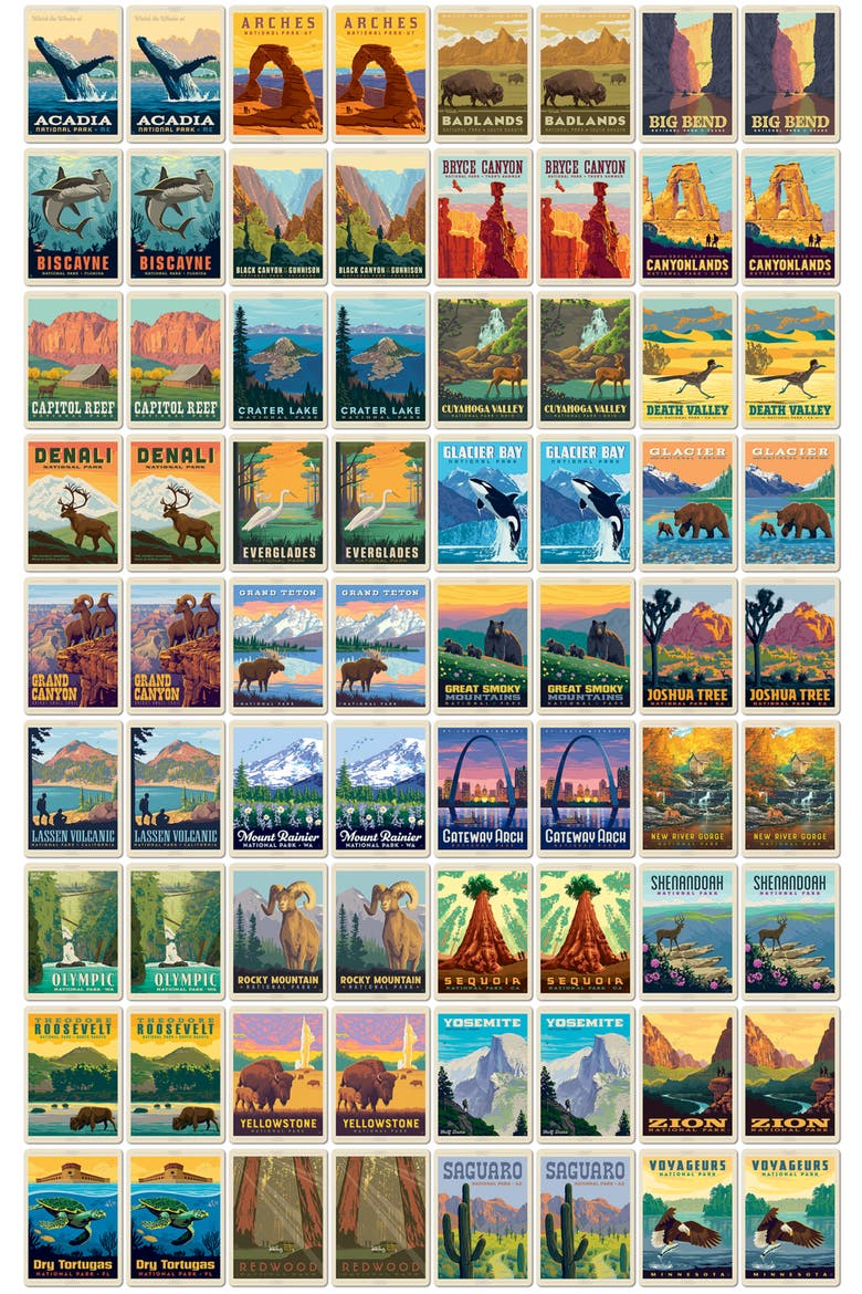National Parks Memory Game, Alternate, color, Multicolor