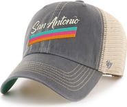 '47 Men's '47 Gray San Antonio Spurs Trawler Hardwood Classics Clean Up Trucker Adjustable Hat