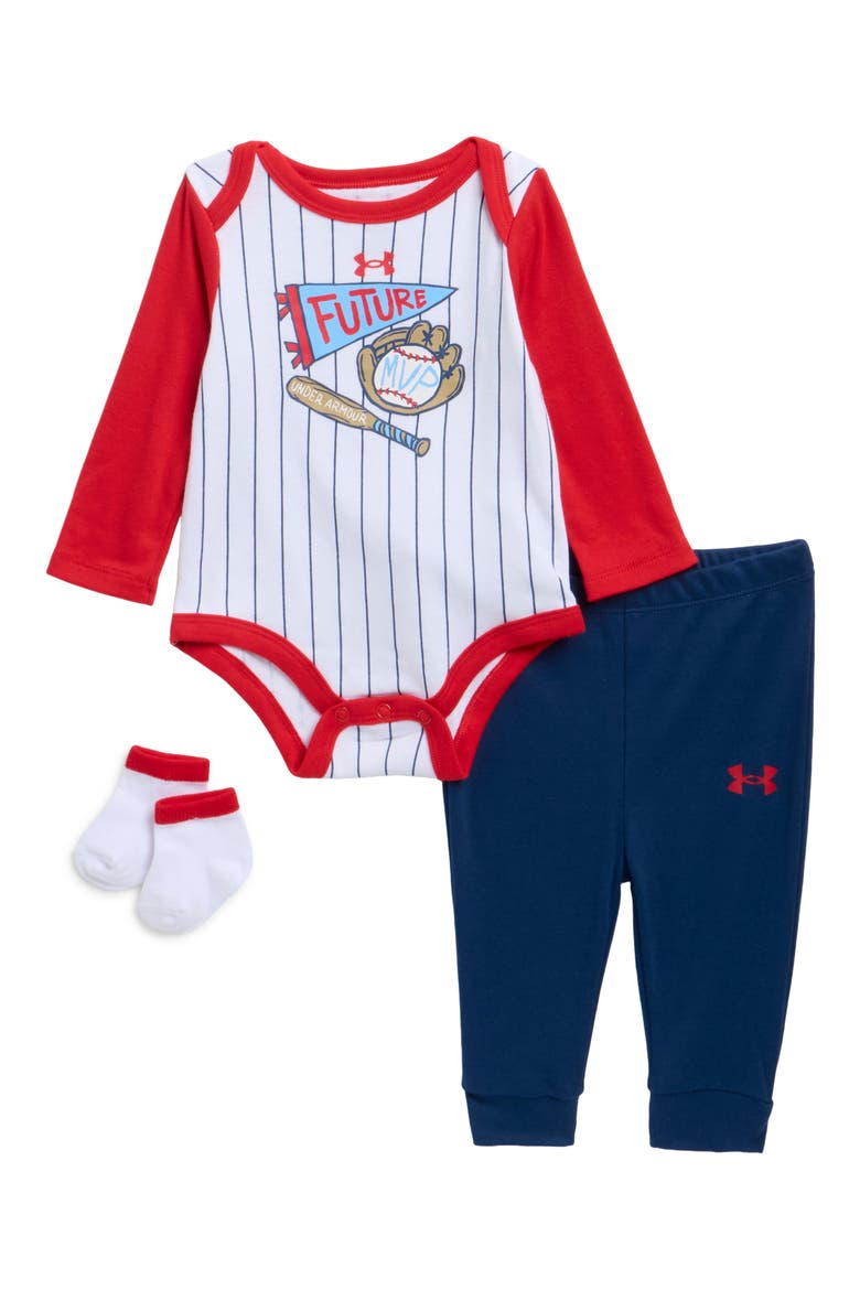 Kids' Future MVP 3-Piece Bodysuit, Pants & Socks Set, Main, color, WHITE