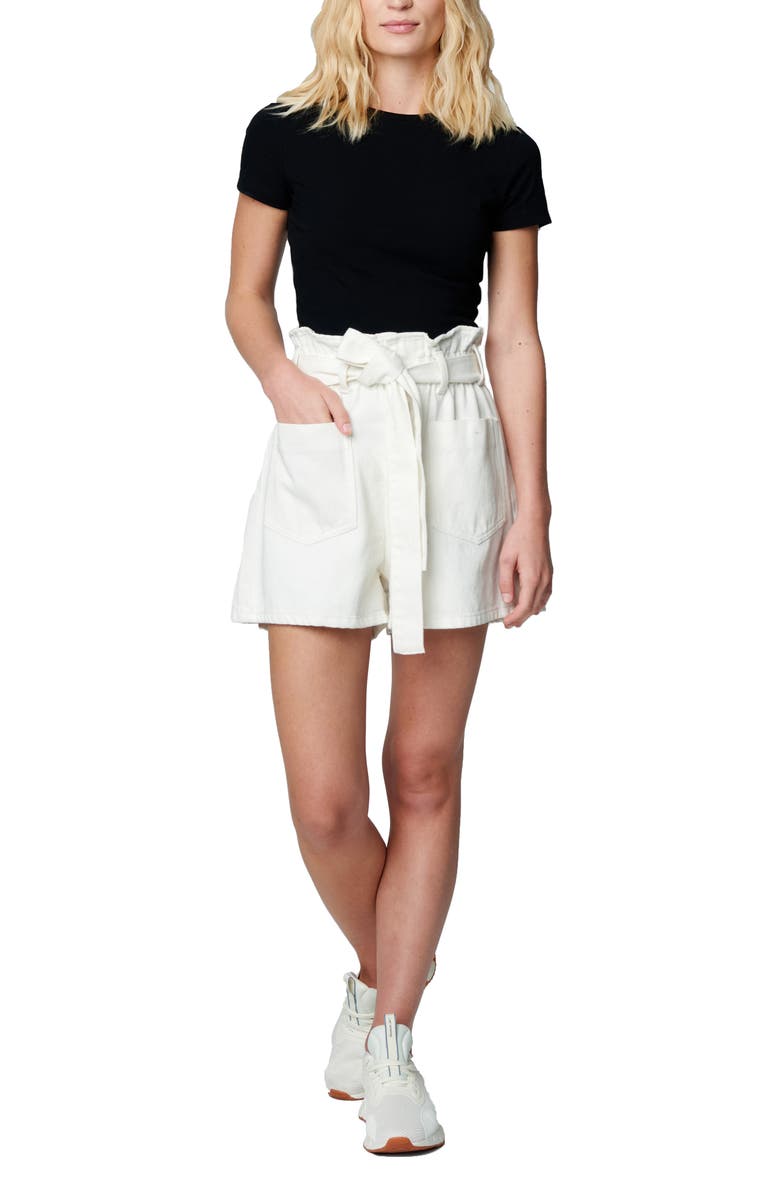 BLANKNYC Belted Cotton Twill Shorts, Alternate, color,