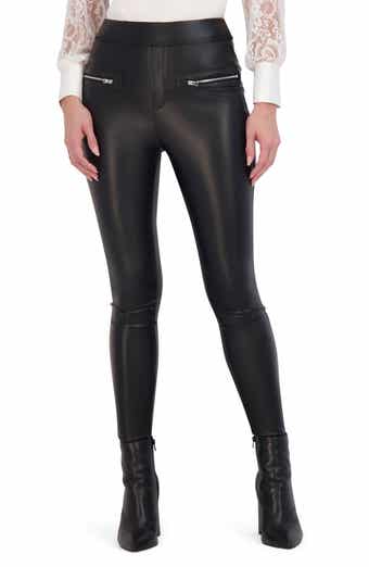 Zip Pocket Faux Leather Leggings