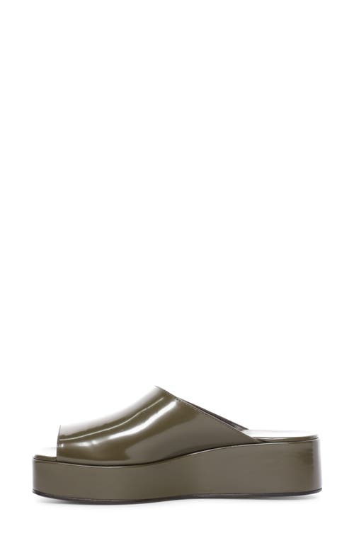 The Row 20mm Emi Flatform Patent Leather Wedges In Khaki