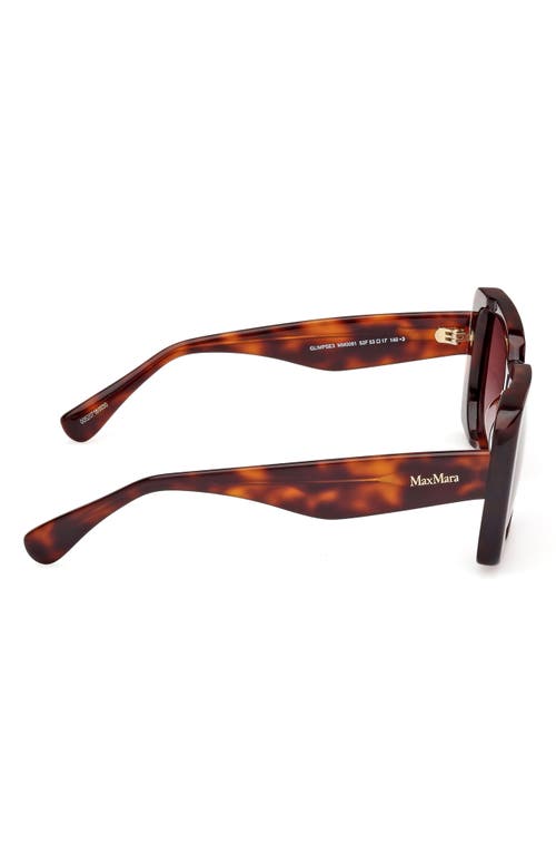 Max Mara 53mm Rectangular Sunglasses In Brown