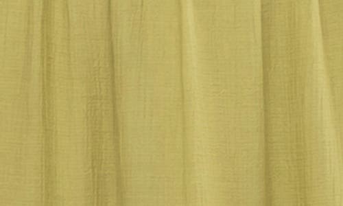 August Sky Smocked Long Sleeve Tiered Dress In Green