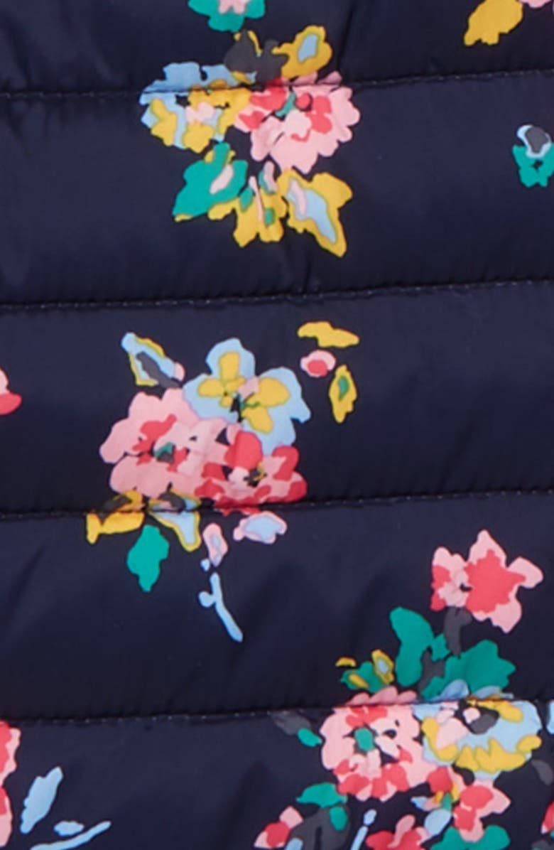 Joules Kinnaird Floral Print Packable Hooded Jacket, Alternate, color, 