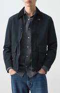 MANGO Contrast Collar Water Repellent Jacket