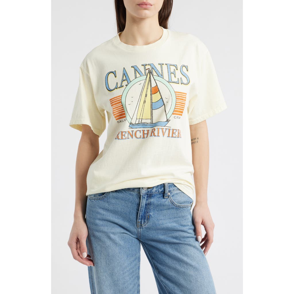 Junk Food Cannes Cotton Graphic T-shirt In Sole