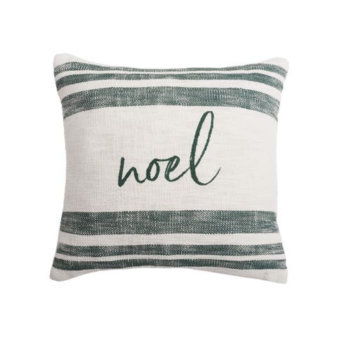 Morgan Christmas Holiday Striped Decorative Euro Pillow Collection