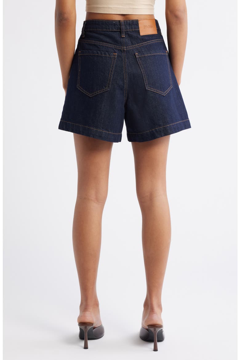 Whitaker High Waist Denim Shorts, Alternate, color, DARK DENIM